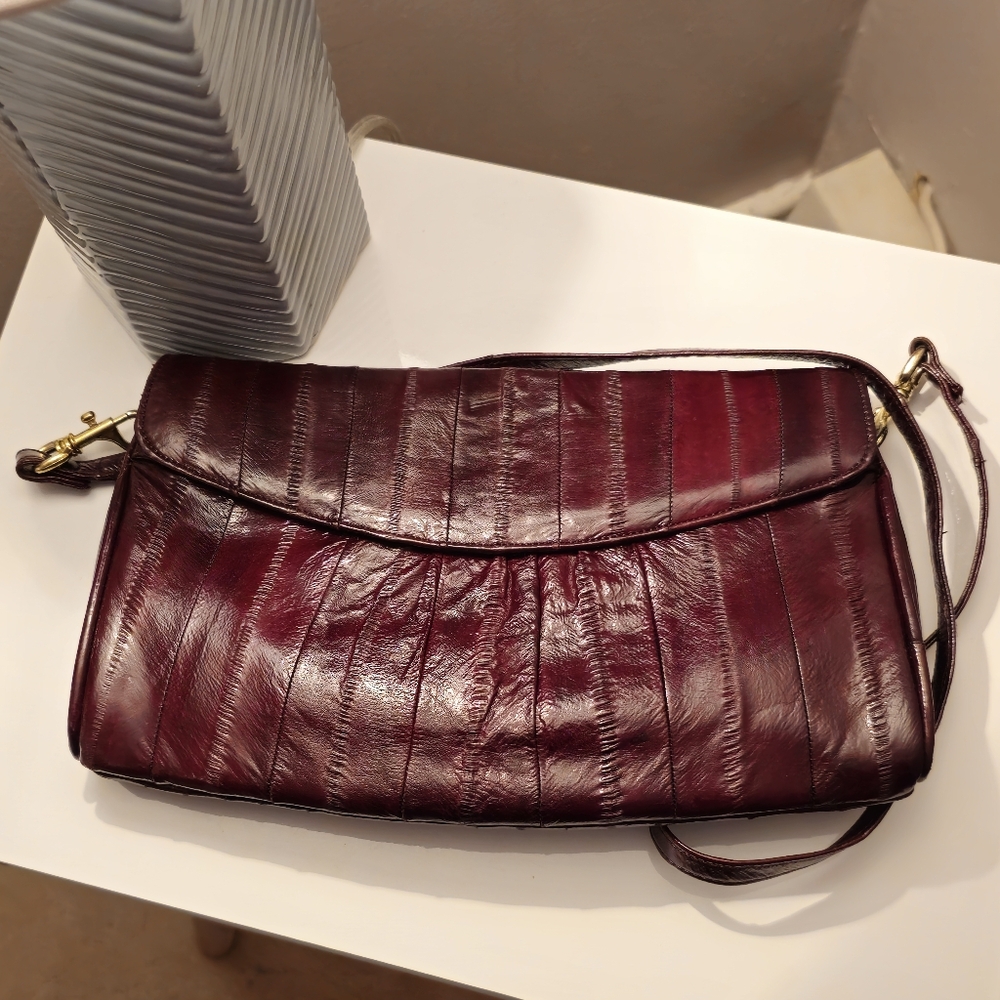 Eel Skin Leather Bag